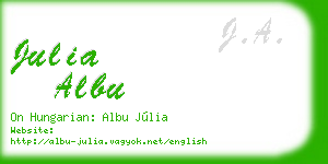 julia albu business card