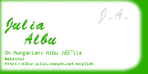 julia albu business card